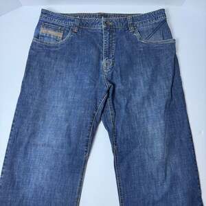 prAna Axiom Men's Straight Leg Blue Denim Jeans 36x30